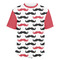 Mustache Print Men's Crew T-Shirt - Large
