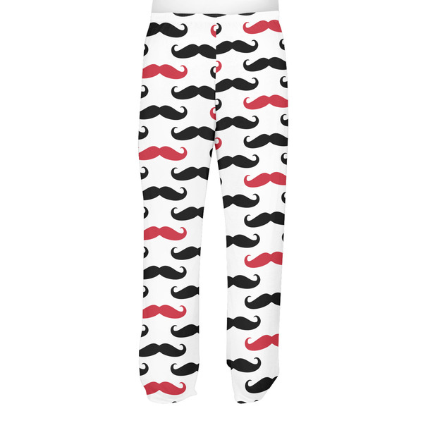 Mustache Print Men's Pjs Back - on model