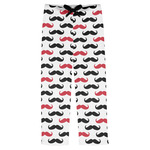 Mustache Print Mens Pajama Pants (Personalized)