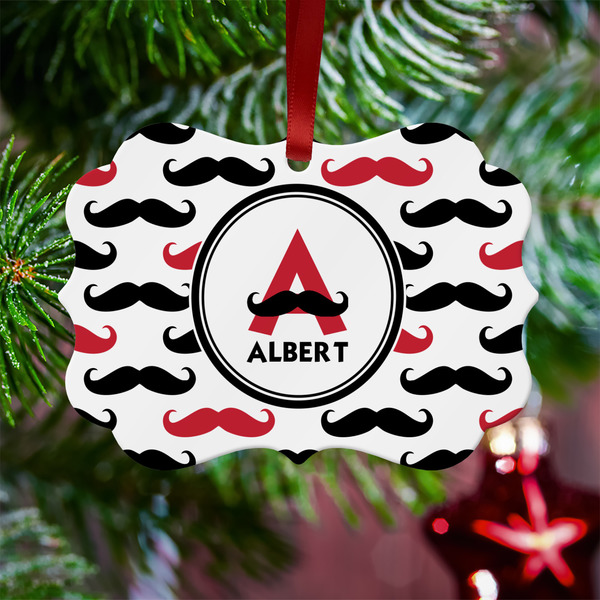 Mustache Print Metal Benilux Ornament - Lifestyle