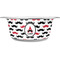 Mustache Print Stainless Steel Dog Bowl (Personalized)