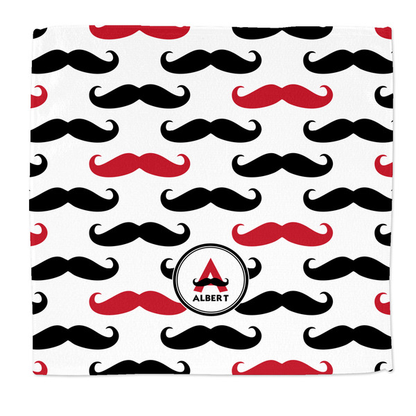 Custom Mustache Print Microfiber Dish Rag (Personalized)