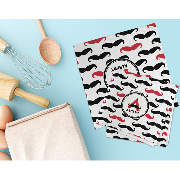 Mustache Print Microfiber Dish Rag - LIFESTYLE