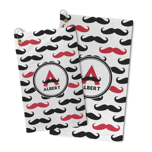 Mustache Print Microfiber Golf Towel - PARENT/MAIN