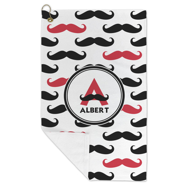 Mustache Print Microfiber Golf Towels - FOLD