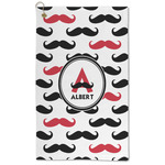 Mustache Print Microfiber Golf Towel (Personalized)