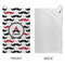 Mustache Print Microfiber Golf Towels - Small - APPROVAL