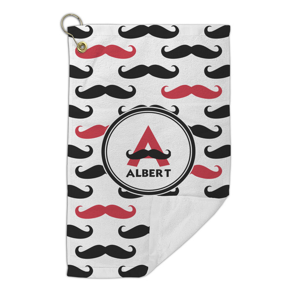 Mustache Print Microfiber Golf Towels Small - FRONT FOLDED