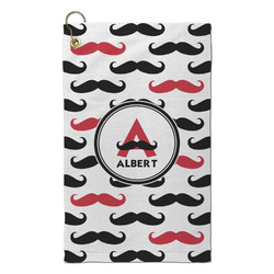 Mustache Print Microfiber Golf Towel - Small (Personalized)