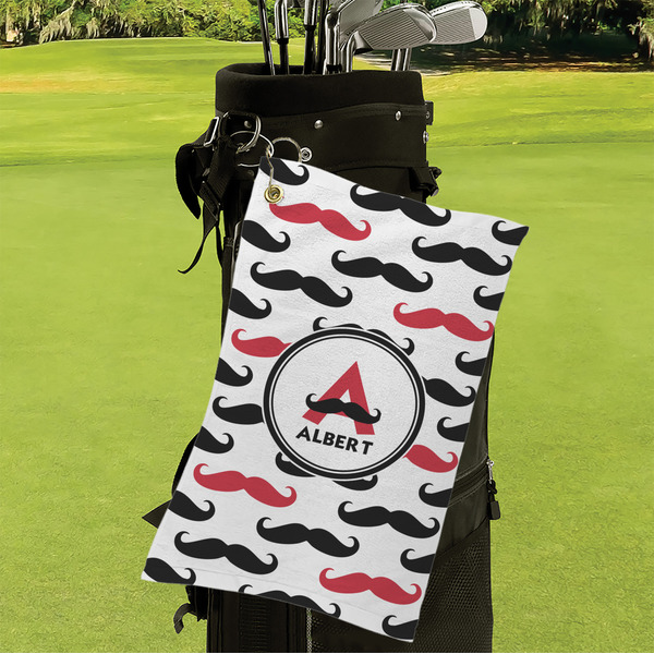 Mustache Print Microfiber Golf Towels - Small - LIFESTYLE