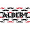 Mustache Print Mini/Bicycle License Plate (Personalized)