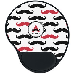Mustache Print Mouse Pad with Wrist Support