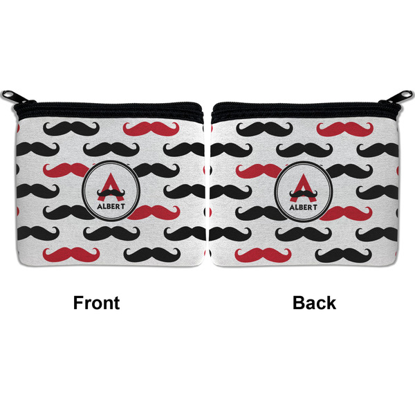 Mustache Print Neoprene Coin Purse - Front & Back (APPROVAL)
