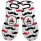 Mustache Print Neoprene Oven Mitts - Set of 2 w/ Name and Initial