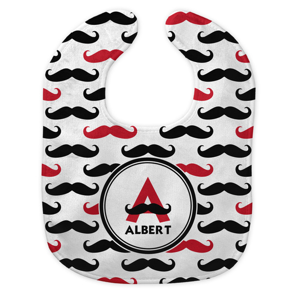 Mustache Print New Bib Flat Approval