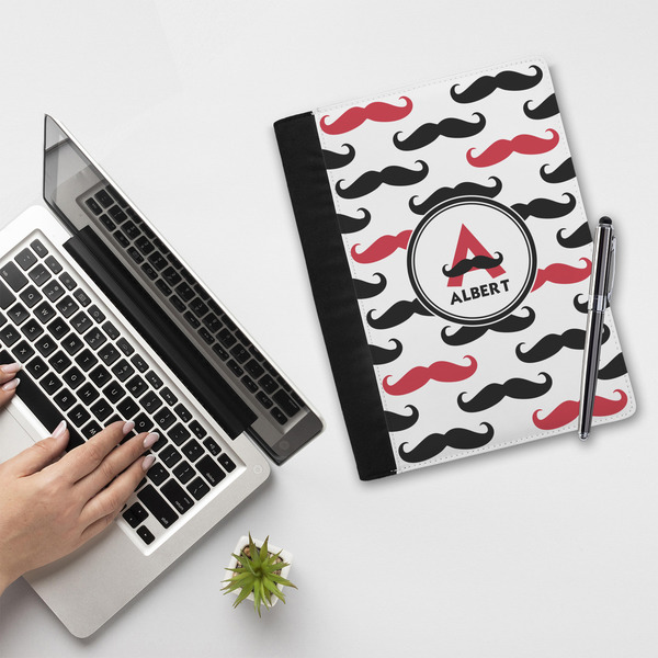 Mustache Print Notebook Padfolio - LIFESTYLE (large)