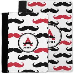 Mustache Print Notebook Padfolio w/ Name and Initial