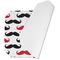 Mustache Print Octagon Placemat - Single front (folded)