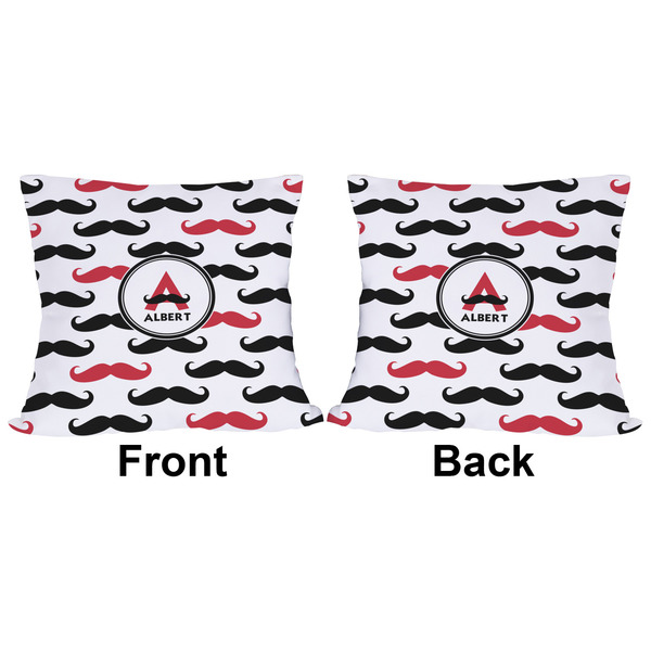 Mustache Print Outdoor Pillow - 16x16