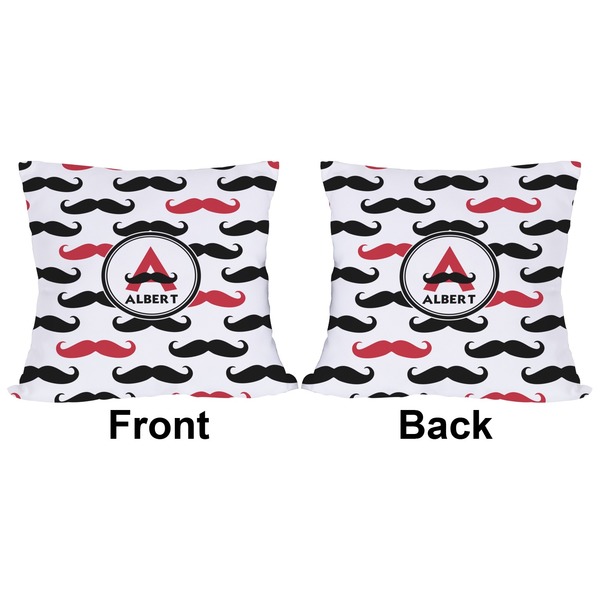Mustache Print Outdoor Pillow - 18x18