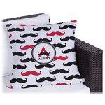 Mustache Print Outdoor Pillow - 20" (Personalized)