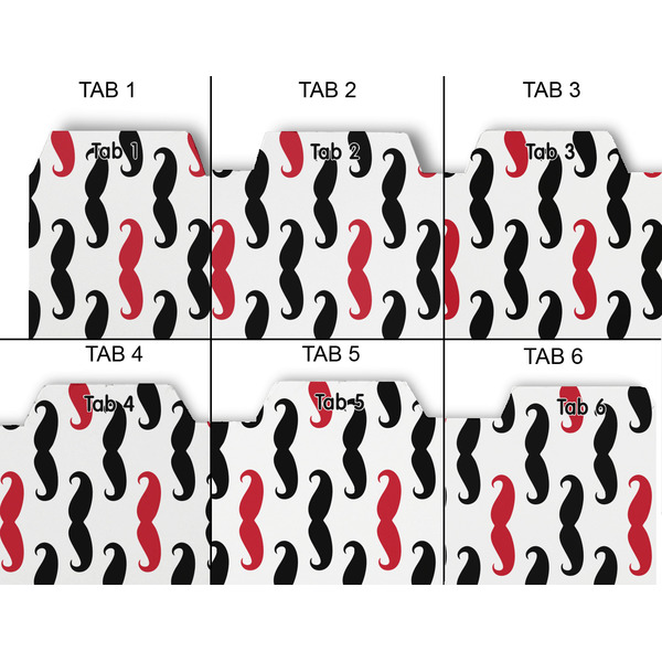 Mustache Print Page Dividers - Set of 6 - Approval
