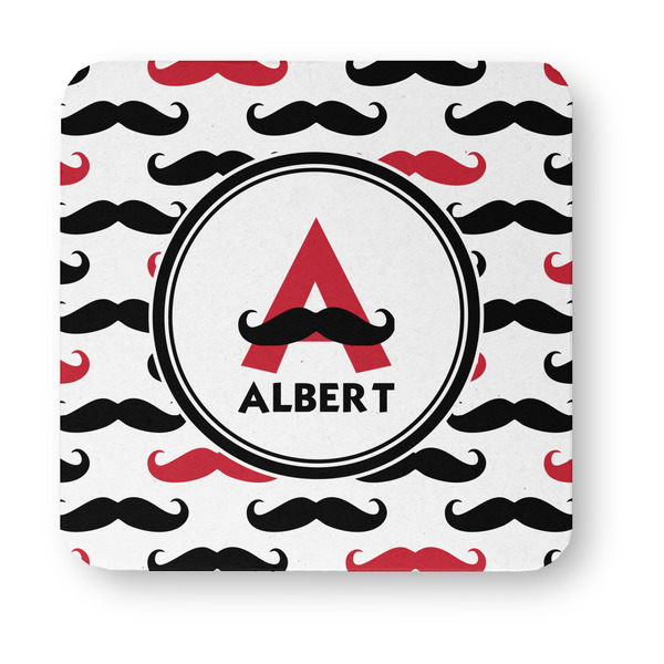 Mustache Print Paper Coasters - Approval