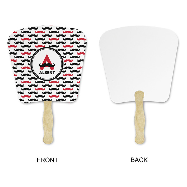 Mustache Print Paper Fans - Approval