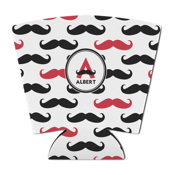 Mustache Print Party Cup Sleeves - with bottom - FRONT