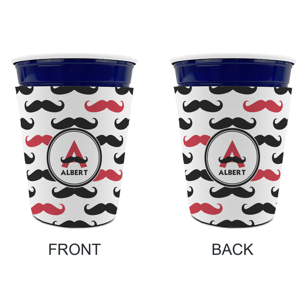 Mustache Print Party Cup Sleeves - without bottom - Approval