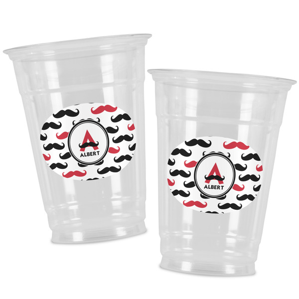 Mustache Print Party Cups - 16oz - Alt View