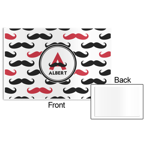Mustache Print Disposable Paper Placemat - Front & Back