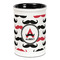 Mustache Print Ceramic Pencil Holders - Black