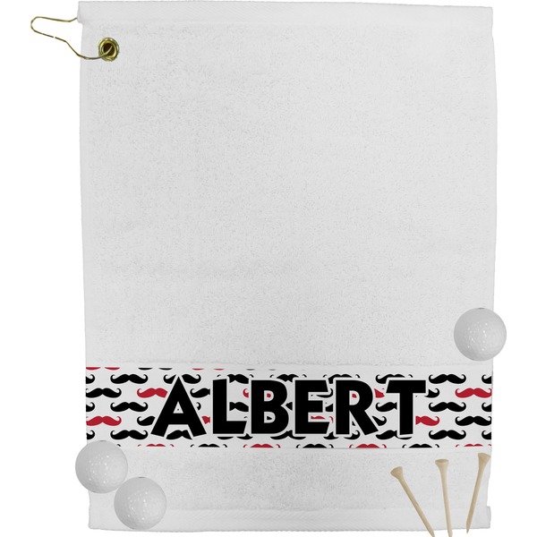 Custom Mustache Print Golf Bag Towel (Personalized)
