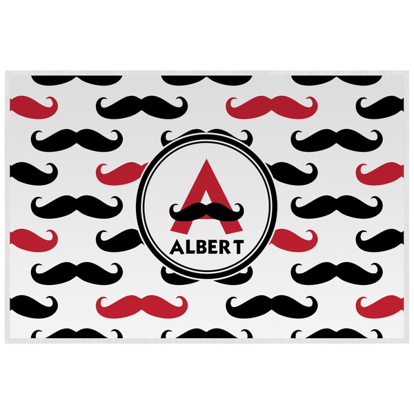 Mustache Print Personalized Placemat (Back)