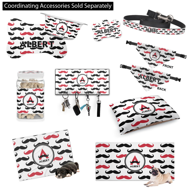 Mustache Print Customized Pet Accessories