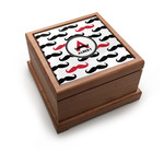 Mustache Print Pet Urn w/ Name and Initial