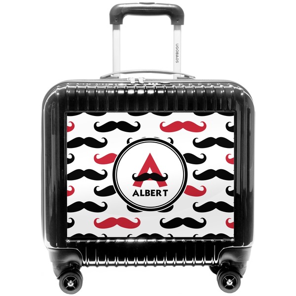 Custom Mustache Print Pilot / Flight Suitcase (Personalized)