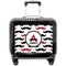 Mustache Print Pilot Bag Luggage with Wheels