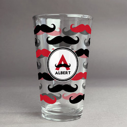 Mustache Print Pint Glass - Full Print (Personalized)