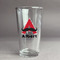 Mustache Print Pint Glass - Two Content - Front/Main
