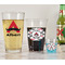 Mustache Print Pint Glass - Two Content - In Context
