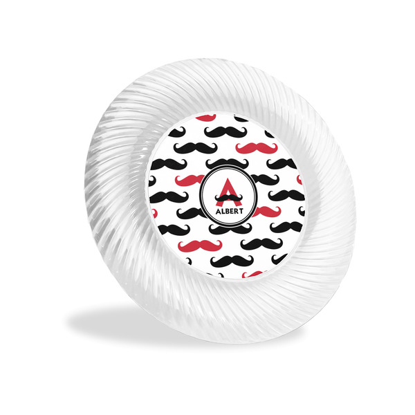 Custom Mustache Print Plastic Party Appetizer & Dessert Plates - 6" (Personalized)
