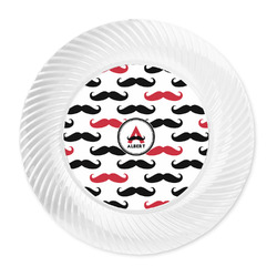 Mustache Print Plastic Party Dinner Plates - 10" (Personalized)