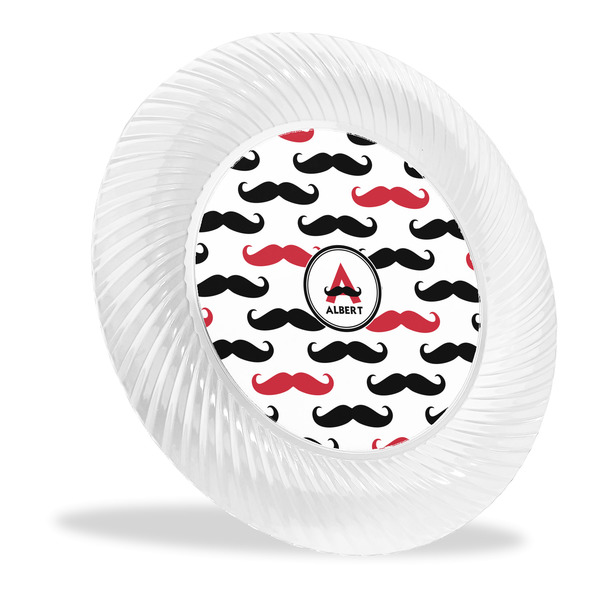 Custom Mustache Print Plastic Party Dinner Plates - 10" (Personalized)