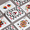 Mustache Print Playing Cards - Front & Back View