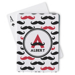 Mustache Print Playing Cards (Personalized)