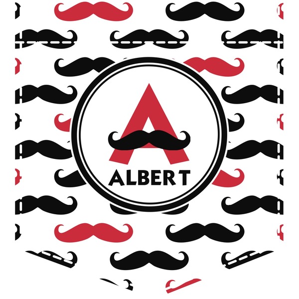 Custom Mustache Print Iron On Faux Pocket (Personalized)