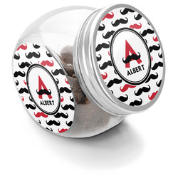 Mustache Print Puppy Treat Jar (Personalized)