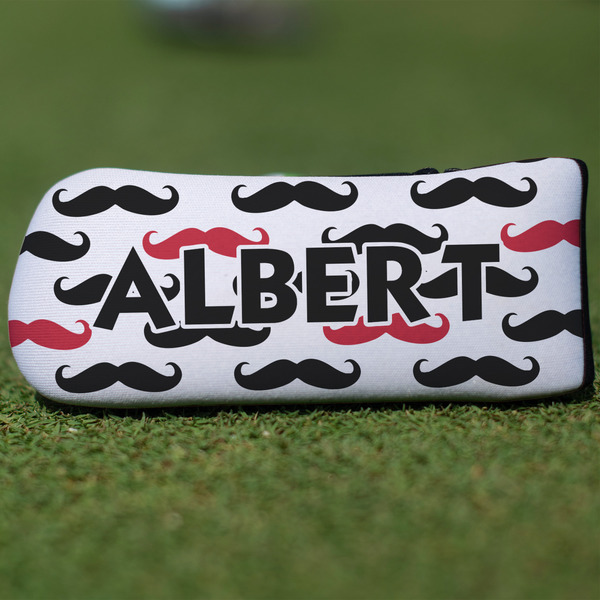 Custom Mustache Print Blade Putter Cover (Personalized)